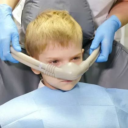 Laughing gas nitrous oxide sedation for children at Harmony Dental Clinic Jumeirah Dubai