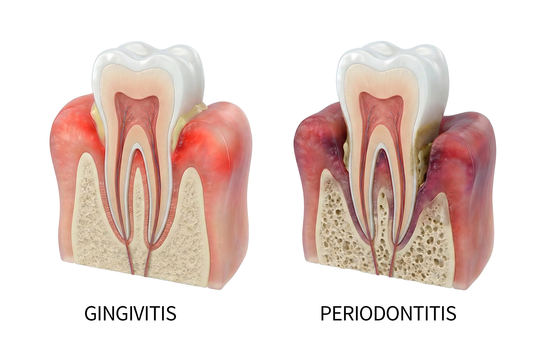 Gingivitis vs Periodontitis: Progression, Symptoms & Treatments